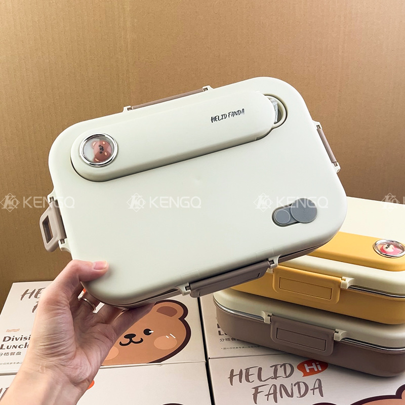 Caja de almuerzo de calentamiento de microondas 316L de acero inoxidable para trabajadores de oficina Caja de almuerzo especial para estudiantes de primaria y mediación Caja de almuerzo para niños