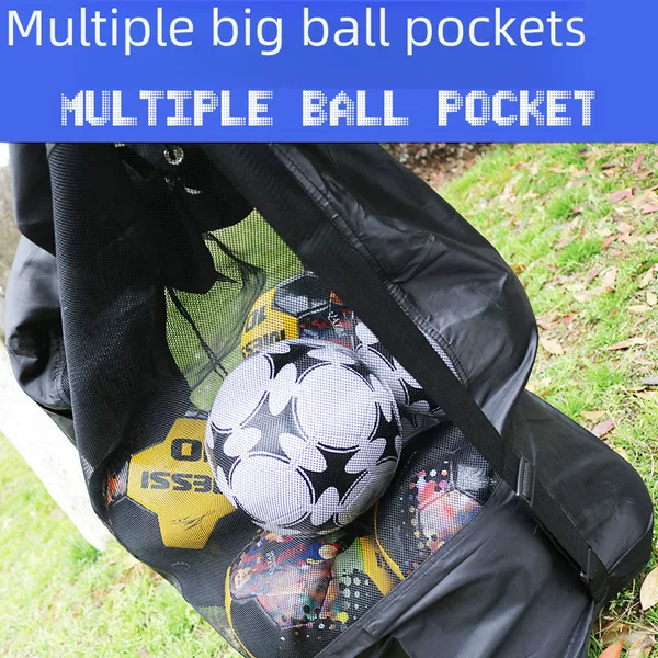 Large Ball Net Bag for Basketball, Holds 20 Balls, Large Capacity Ball Bag, Single Shoulder Thickened Mesh Bag for Soccer and Volleyball, Large Size