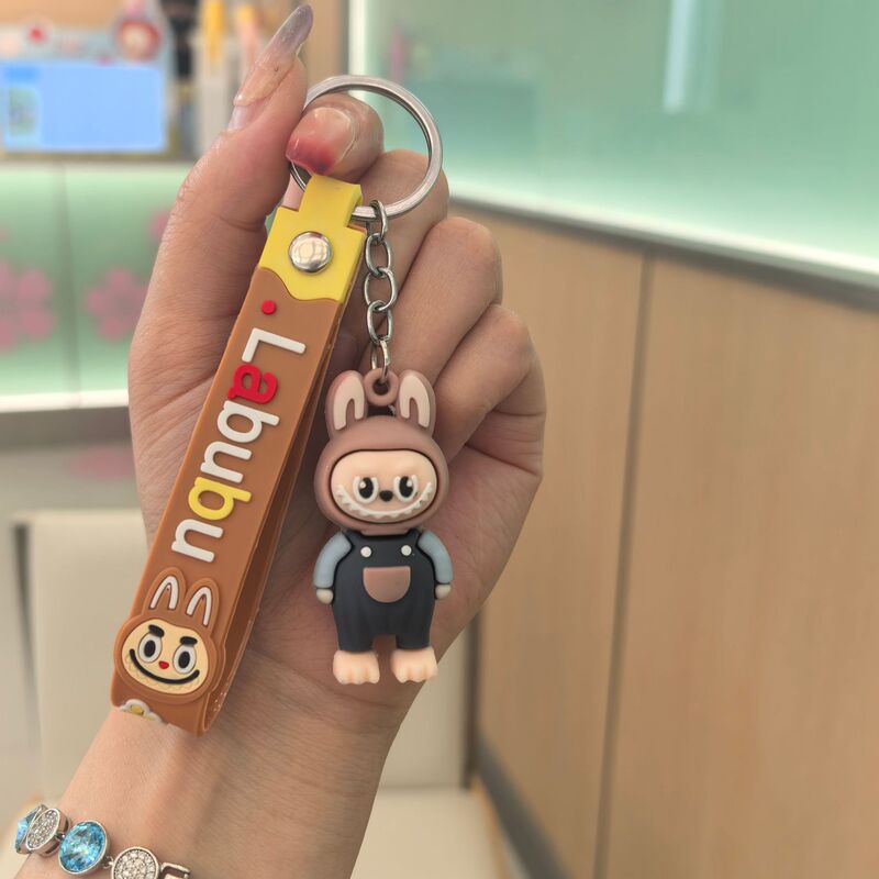 クロスボーダー漫画麦わら帽子 Labubu 小さな羊キーホルダーペンダントカップルペンダント人形カーバッグペンダント卸売|undefined