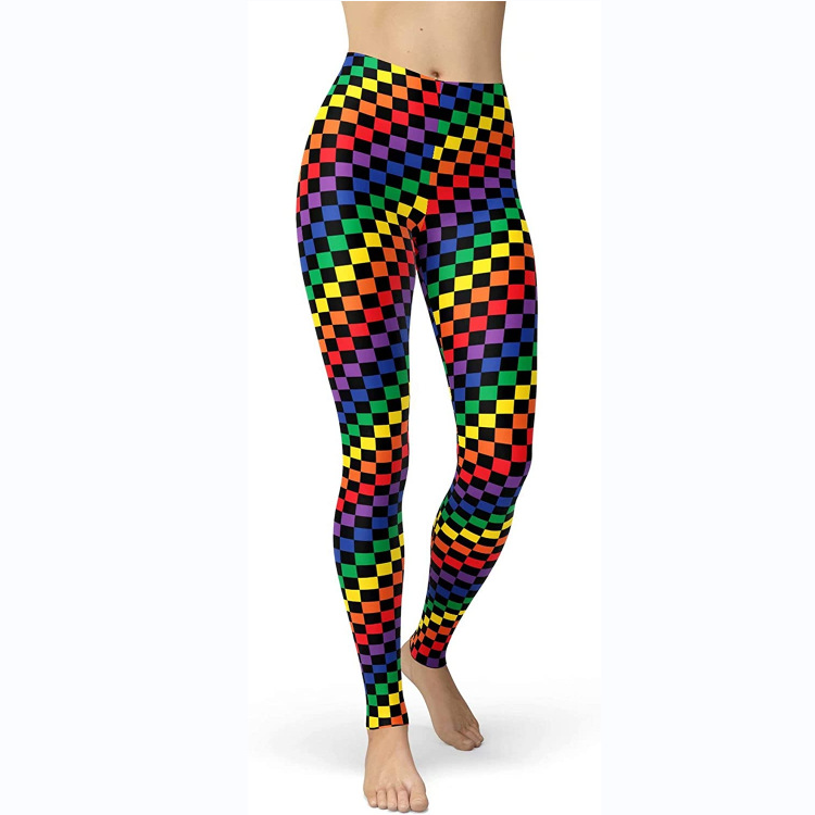 Abbigliamento da donna multicolore stampato slim fit fianchi sollevamento snellente grandi dimensioni corsa yoga fitness leggings_voghion.com