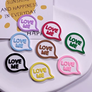彩色字母lovemePVC软胶贴片手机壳拖鞋手工材料DIY装饰品配件