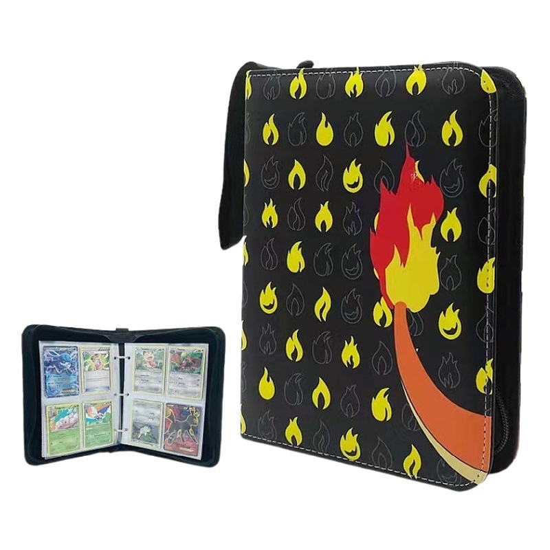 Supply magic baby card book four grid PU zipper card book game card collection bag Bao Ke Meng card book