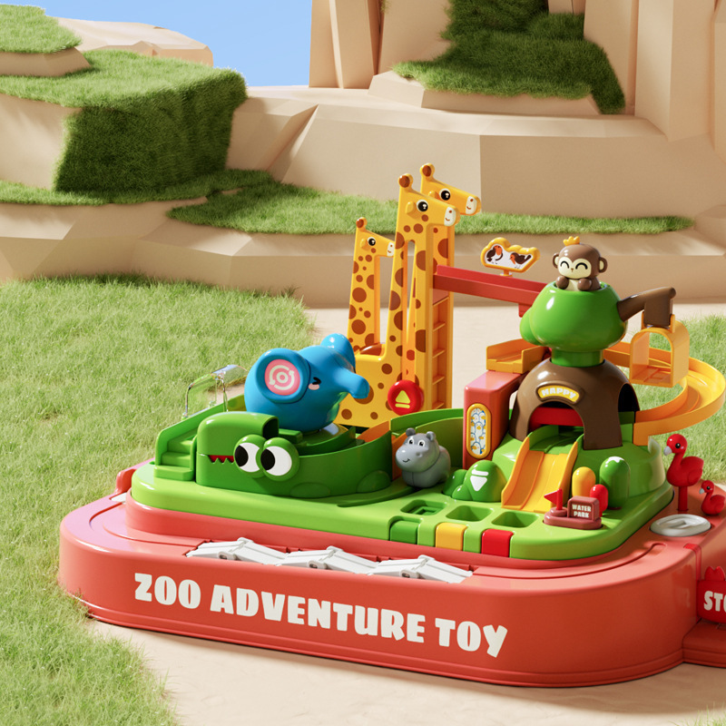 Simulación magnética transfronteriza para niños zoológicos grandes aventuras patineta de órbita jardín de infantes juguetes interactivos