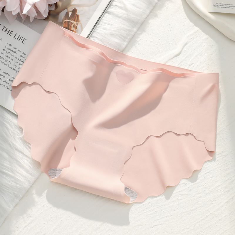 Bragas de seda de hielo que no dejan marcas, entrepierna transpirable antibacteriana de algodón para mujer, pantalones cortos de cintura media para niña de verano, bragas para mujer