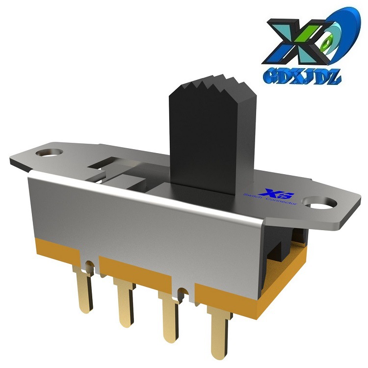 2极3位滑动开关3A125V  三档拨动开关3A250V 大电流波动开关八脚