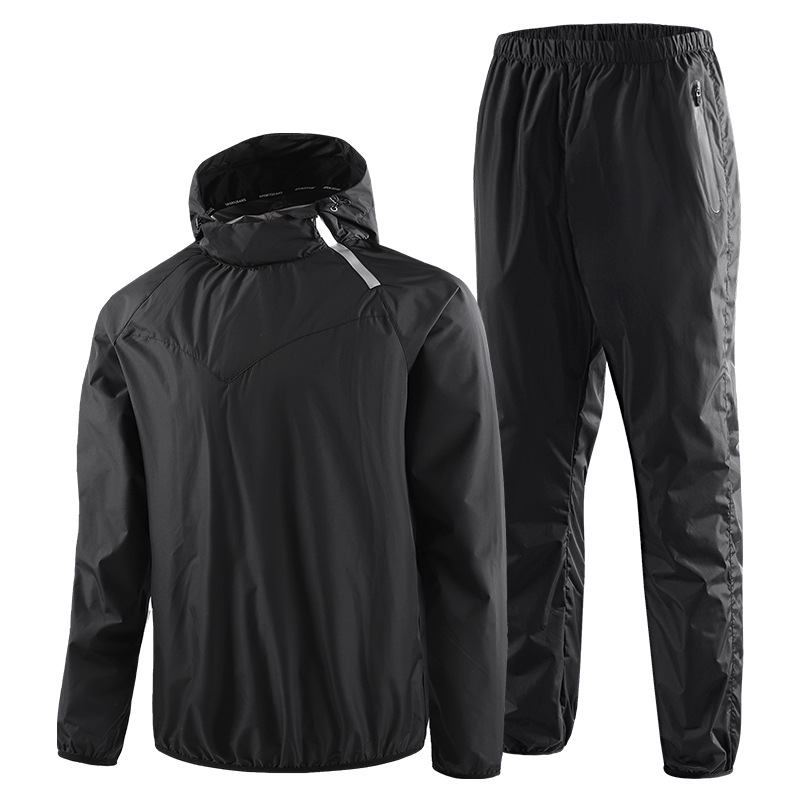 Europa y Estados Unidos hombres transfronterizos running bully trajes de entrenamiento de fitness camisas deportivas casuales sueltas dos piezas set de abrigo