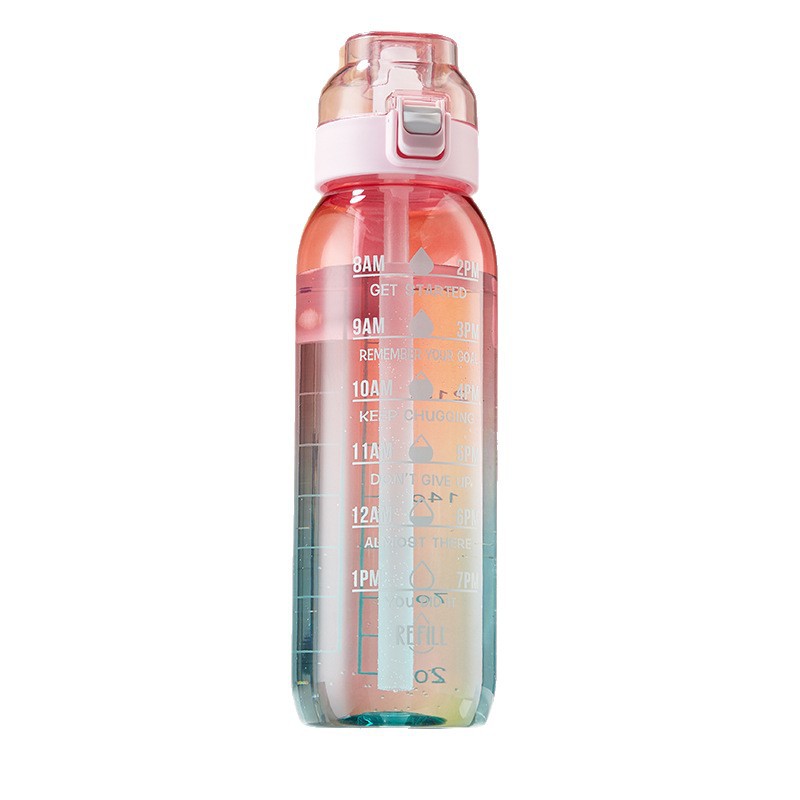 Scented Water Bottle 1000 Ml With 7 Rings Fragrance Ring Sporty Straw Fun Design For Home Garden Kitchen Dining Bar_voghion.com