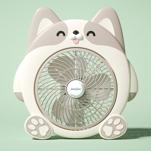 Measier  New Mini Electric Fan Desktop Dormitory Office Swivel Fan Cartoon Home Use Table Fan