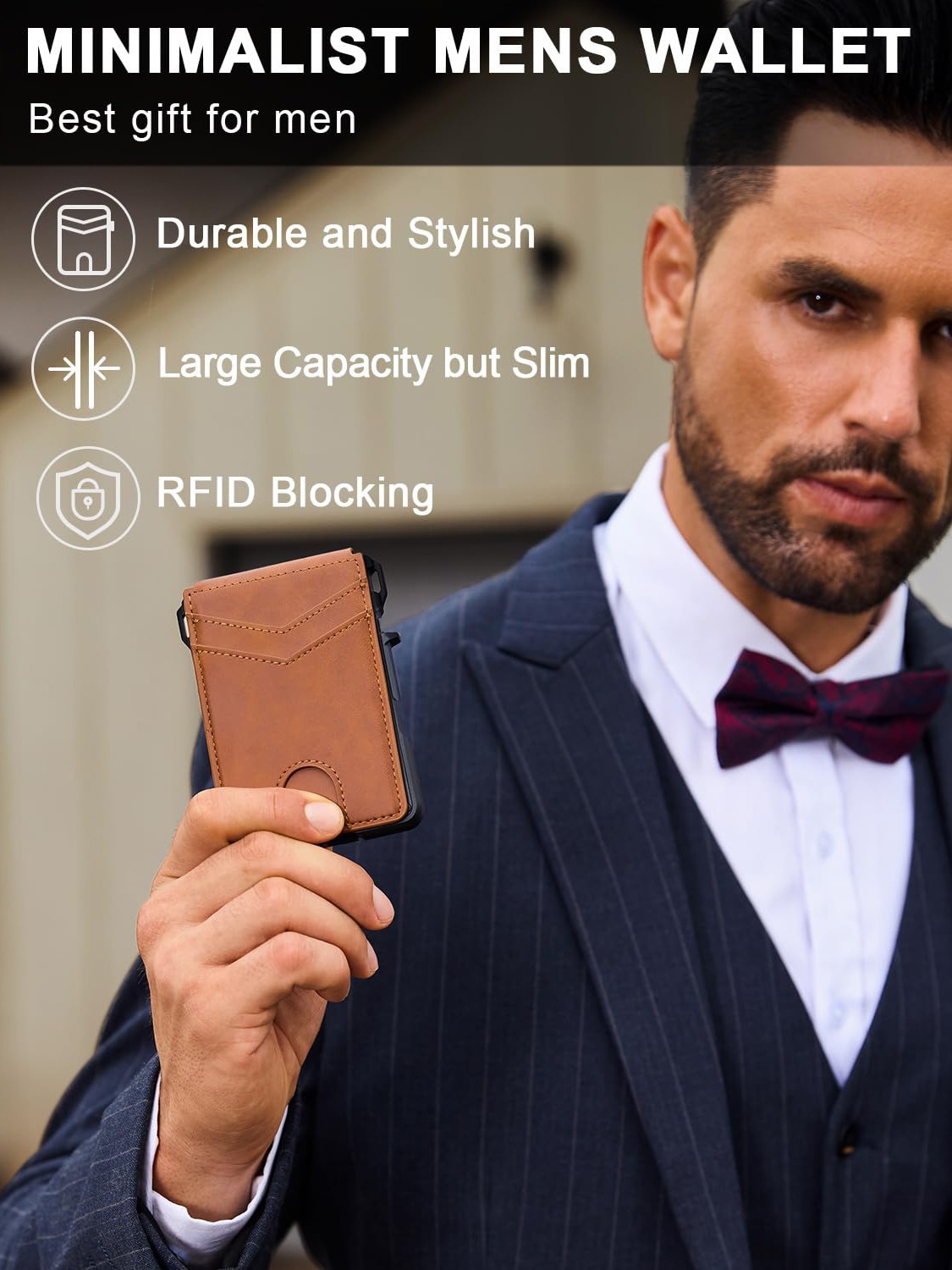 Amazon Foreign Trade Pop-Up Wallet European and American Wholesale Carbon Fiber Card Holder Foldableing Wallet Rfid Shielding Wallet