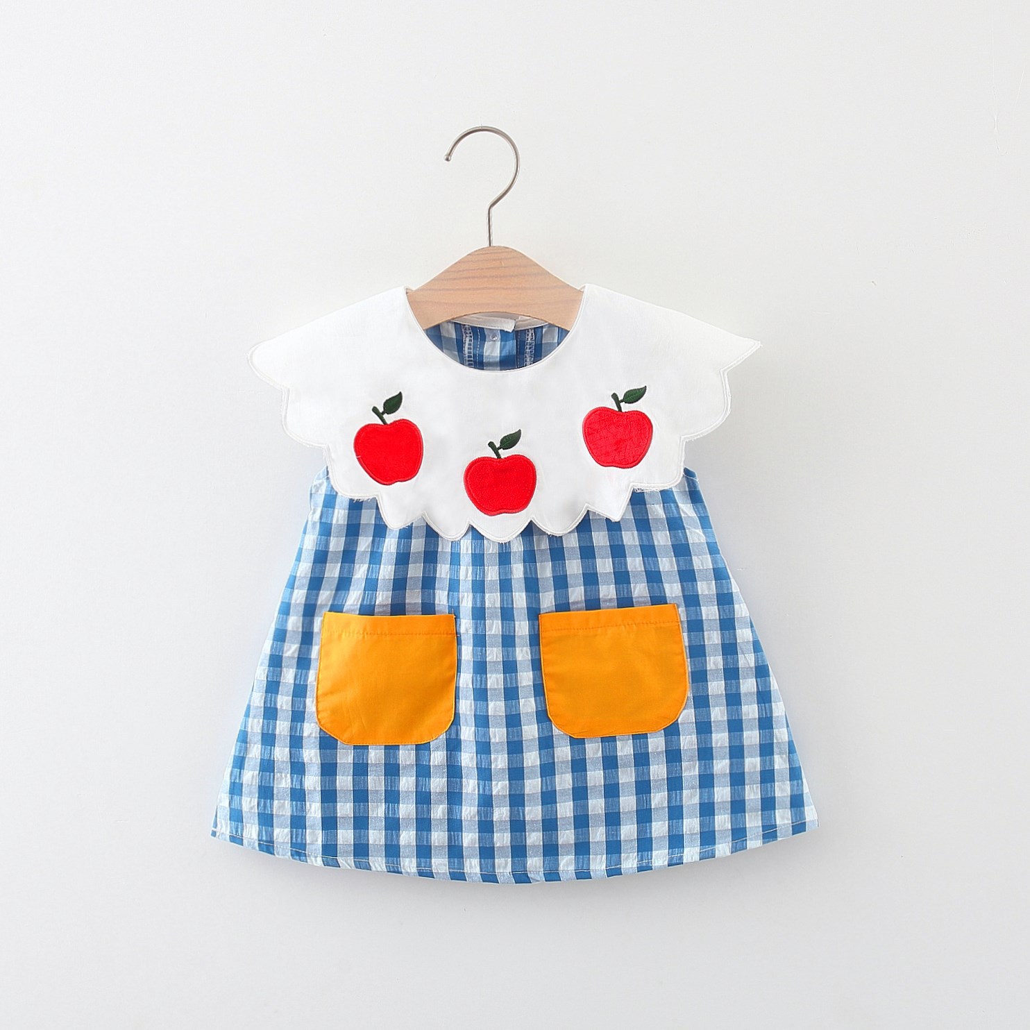 Pastoral Plaid Fruit Cotton Girls Dresses display picture 2