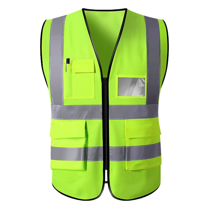 Светоотражающий жилет строительный жилет экологическая санитария дорожные рабочие флуоресцентная одежда печать Светоотражающий жилет с логотипом