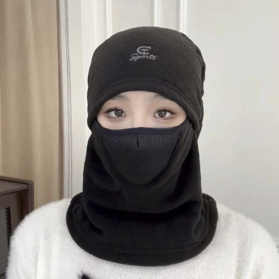 防风保暖冬天套头帽女骑行加绒脖套围脖女帽子围巾一体套头帽男士|undefined