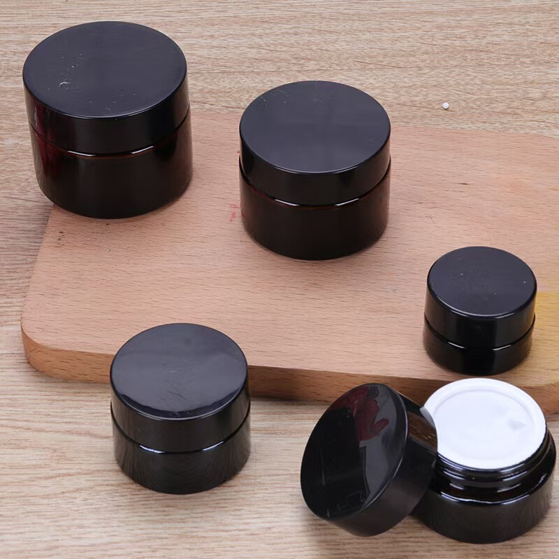 茶色玻璃膏霜瓶加厚避光小样瓶化妆品芦荟胶分装瓶眼霜面霜乳液瓶|undefined