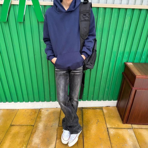 Cleanfit Bending Knife Men's Black Mini Straight Pants American Vibe Streetwear Slim Straight Casual Trousers