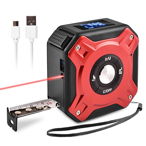 Laser Rangefinder with 5/40-meter Measurement Area, Laser Tape Measure, Aluminum Alloy Case, Imperial and Metric