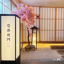 太阳能电池充电户外四面发光灯箱广告招牌门口可移动落地立式