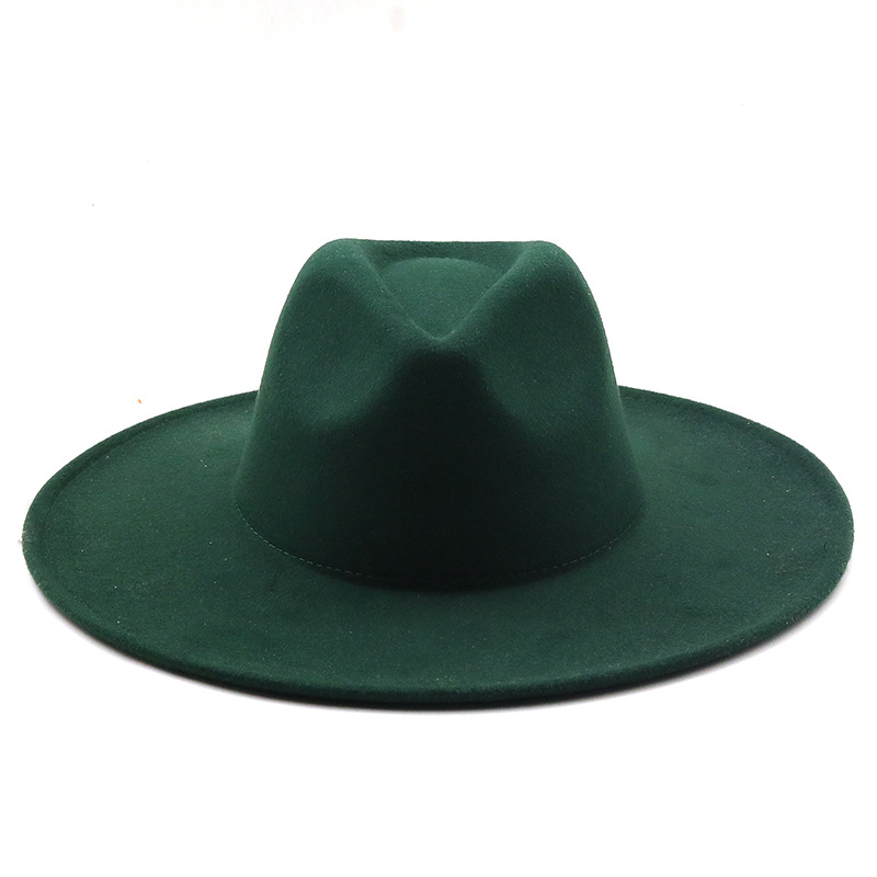 Retro Brim Big Brim Autumn And Winter Wool Top Hat display picture 2