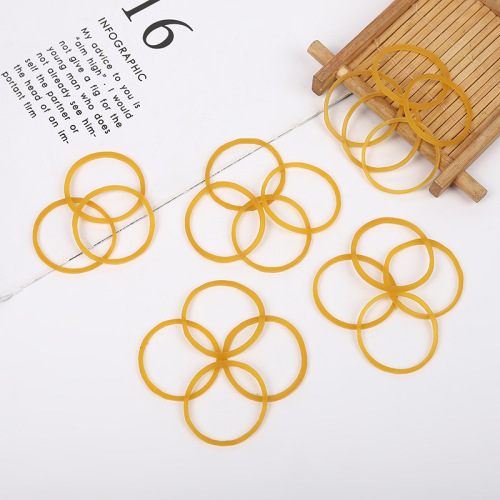 Yellow rubber band Vietnamese rubber band cowhide elastic hair tie hair styling hairdressing disposable rubber band yellow