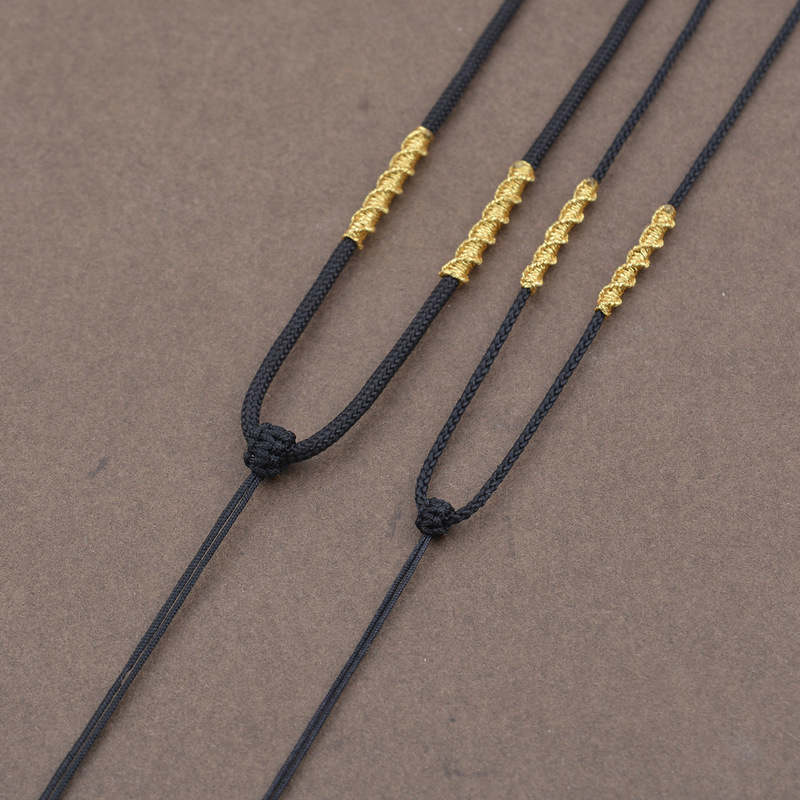 Jade Beeswax Jade Brand Pixiu Hand-Knitted Lanyard Men's Pendant Rope Women's Pendant Rope Hand-Woven Necklace Rope