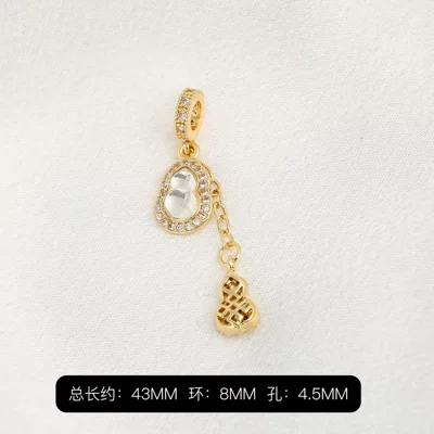 Spacer Beads Crystal DIY | Zərgərlik ara hissələri - gold-white