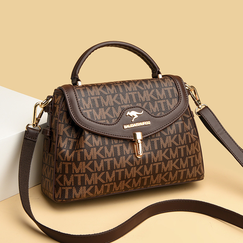 Bag 2023 new women's bag fashion handbag simple all-match letter doctor bag middle-aged mom messenger bag fashion Bag 2023 new women's bag fashion handbag simple all-match letter doctor bag middle-aged mom messenger bag fashion
