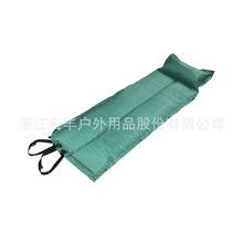 厂家批发 单人带枕对折互拼式户外自动充气垫 野营帐篷防潮垫