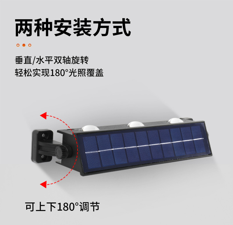 太阳能户外洗墙灯围墙防水壁灯家用庭院景观花园装饰别墅氛围射灯|undefined