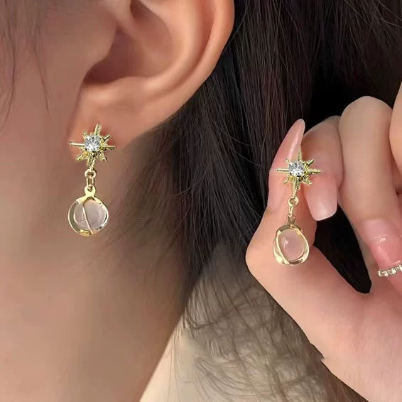 Сережки-уши, милые маленькие сережки, дизайн ожерелья из жемчуга с цветочным узором, без пирсинга