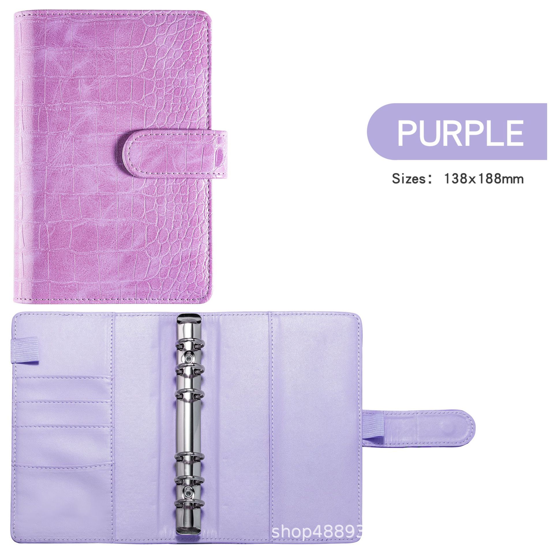 Patrón de cocodrilo-púrpura (concha única)