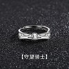 Small design retro fashionable adjustable ring for beloved, on index finger