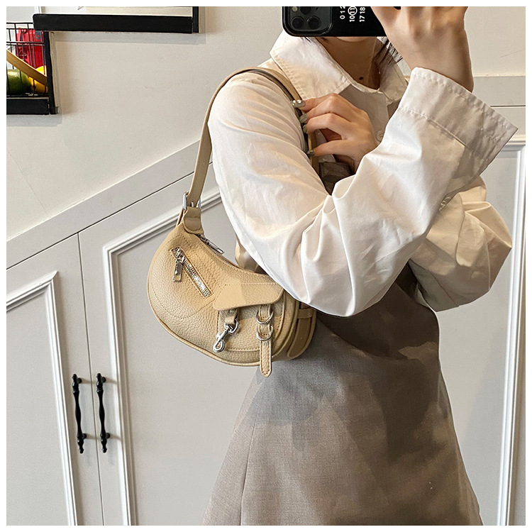 Underarm trendy and fashionable dumpling bag for women, simple and versatile Korean style single-shoulder bag, 2025 new niche design crossbody bag undefined