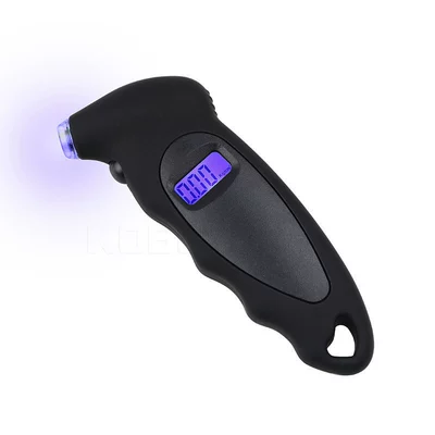 Digital tire pressure gun, car Air pressure gauge/tire pressure gauge - black-tire-pressure-gauge