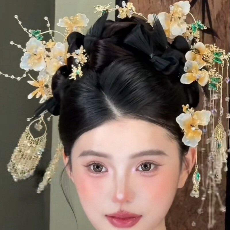 人気のゴールデンブライダルヘアピン、高級年齢軽減Xiuheヘアアクセサリー、ウェディングドラゴンとフェニックスのガウンアクセサリー、新しい中国風の多用途ヘッドギア|undefined