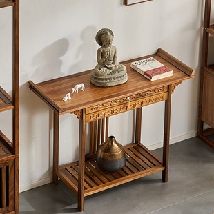 Walnut Solid Wood Buddhist Shrine Buddha Table Home Entrance Table Fragrant Table God of Wealth Sacred Table Sacred Table Divine Table Vertical Cabinet