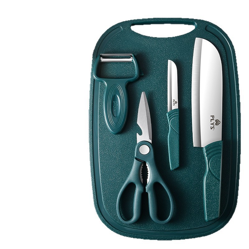 Kit de cocina portátil para bebés que almacenan alimentos suplementarios, cuchillo de cocina para bebés y tablero de cocina 5 - en - 1 Kit combinado doméstico