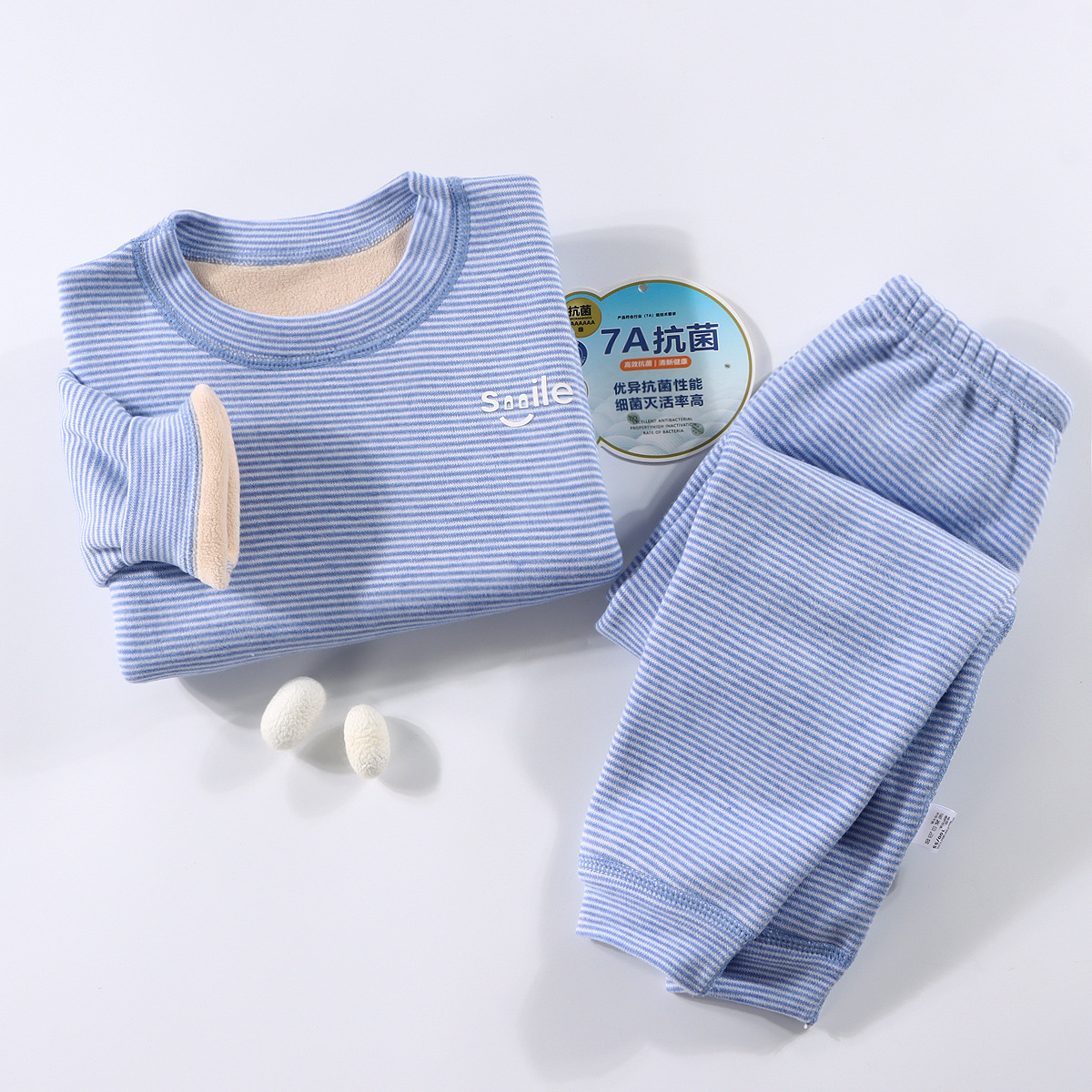 Pijamas de terciopelo de otoño e invierno para niños, traje cálido de terciopelo Oli colorido deshuesado para bebés, ropa de otoño gruesa para niños de mediana edad, pantalones largos