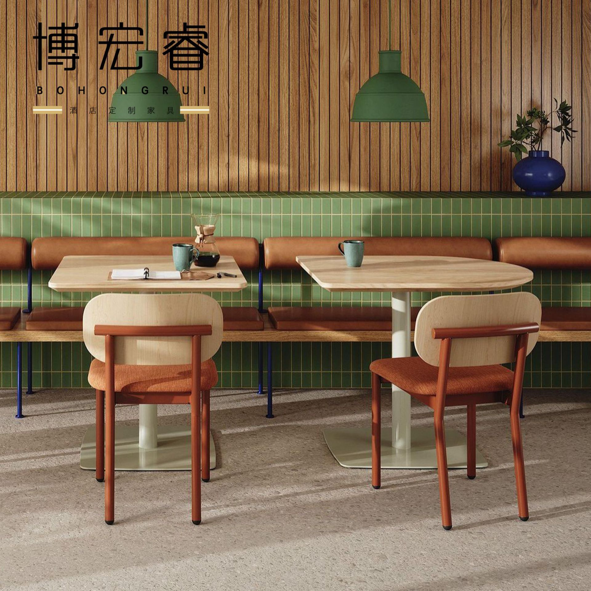 茶餐厅奶茶咖啡火锅店简餐桌椅卡座港风中古风平底马肚斜桌脚港风