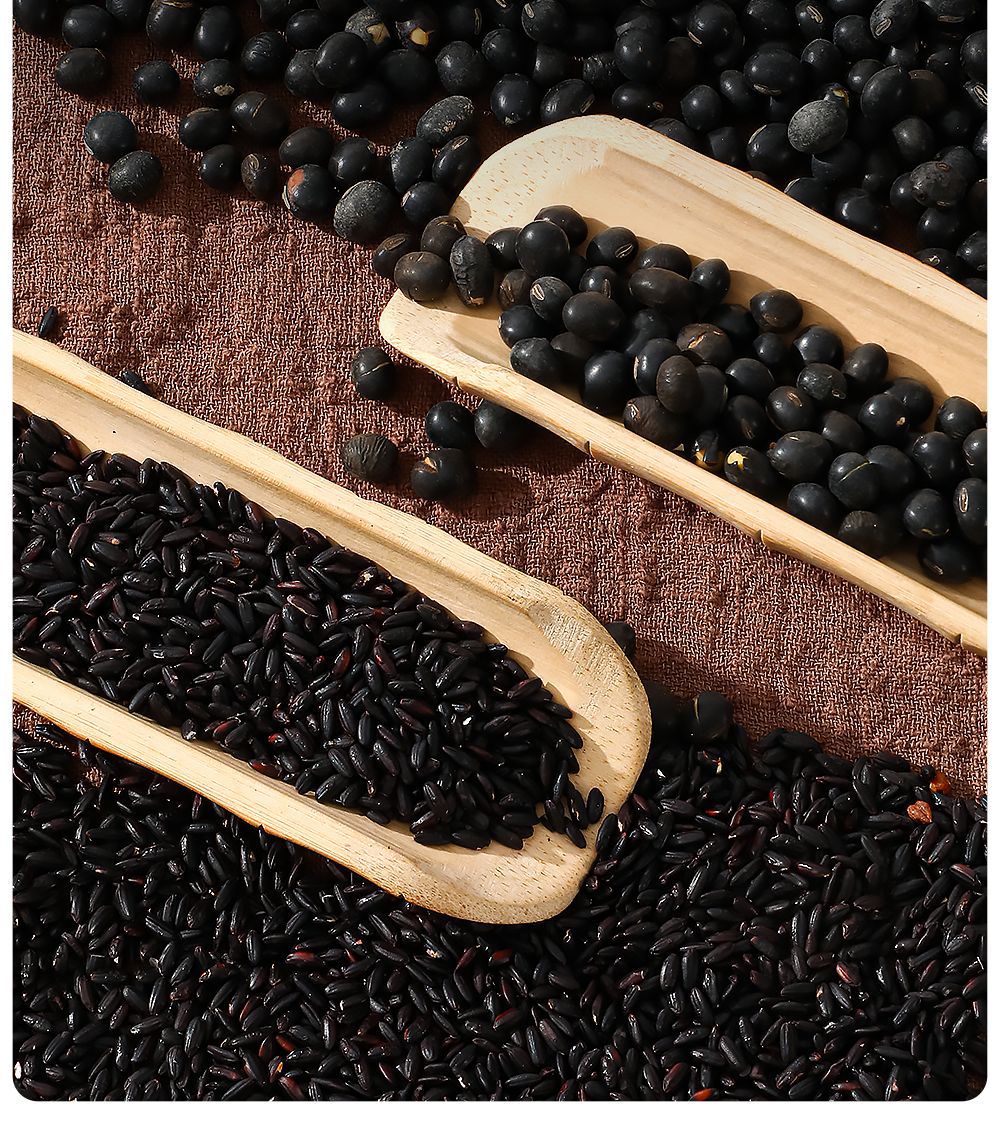 Five Black Soup Herbal Tea with Black Bean Mulberry Black Rice Sesame Buckwheat Goji 30 Jars details