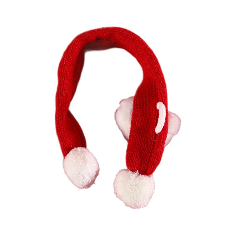 Año de la Serpiente dibujos animados bufandas de mascotas bola de lana de punto Festival de Primavera Año Nuevo 2025 gato Teddy perro collar rojo image 6