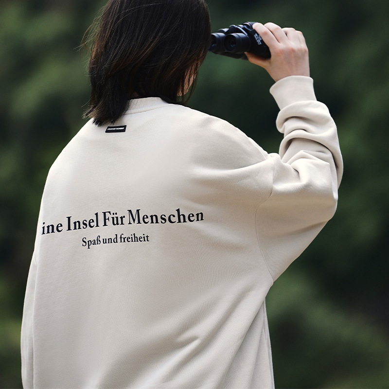 Men's Clothing Printed Heavy Round Neck Sweatshirt_voghion.com