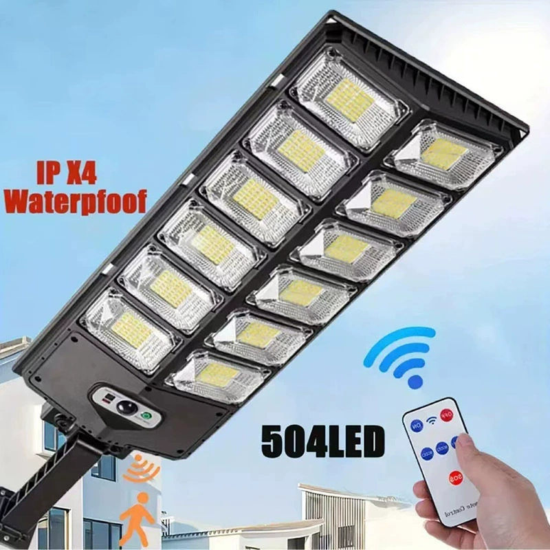 Трансграничная солнечная лампа, уличная лампа для двора, датчик человеческого тела, дистанционное управление, светодиодный садовый уличный фонарь «все в одном», без проводов