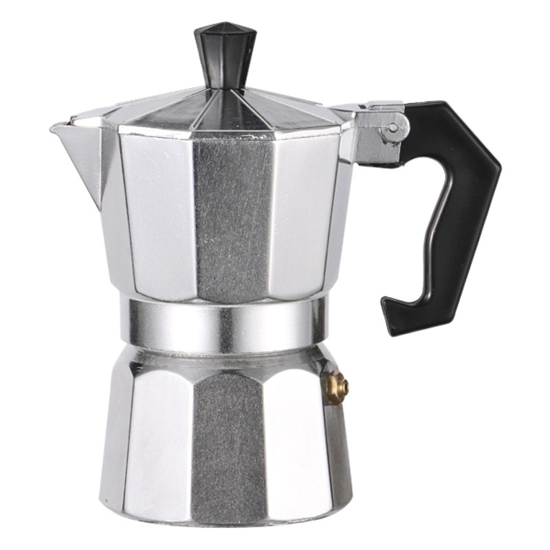 Olla Moka olla transfronteriza al aire libre oficina en casa aluminio Moka olla italiana cafetera octogonal Moka olla al por mayor