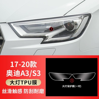 Taillight Film – Car interior film - 17-20-models-a3s3-tpu-transparent-headlight-film-one-pair