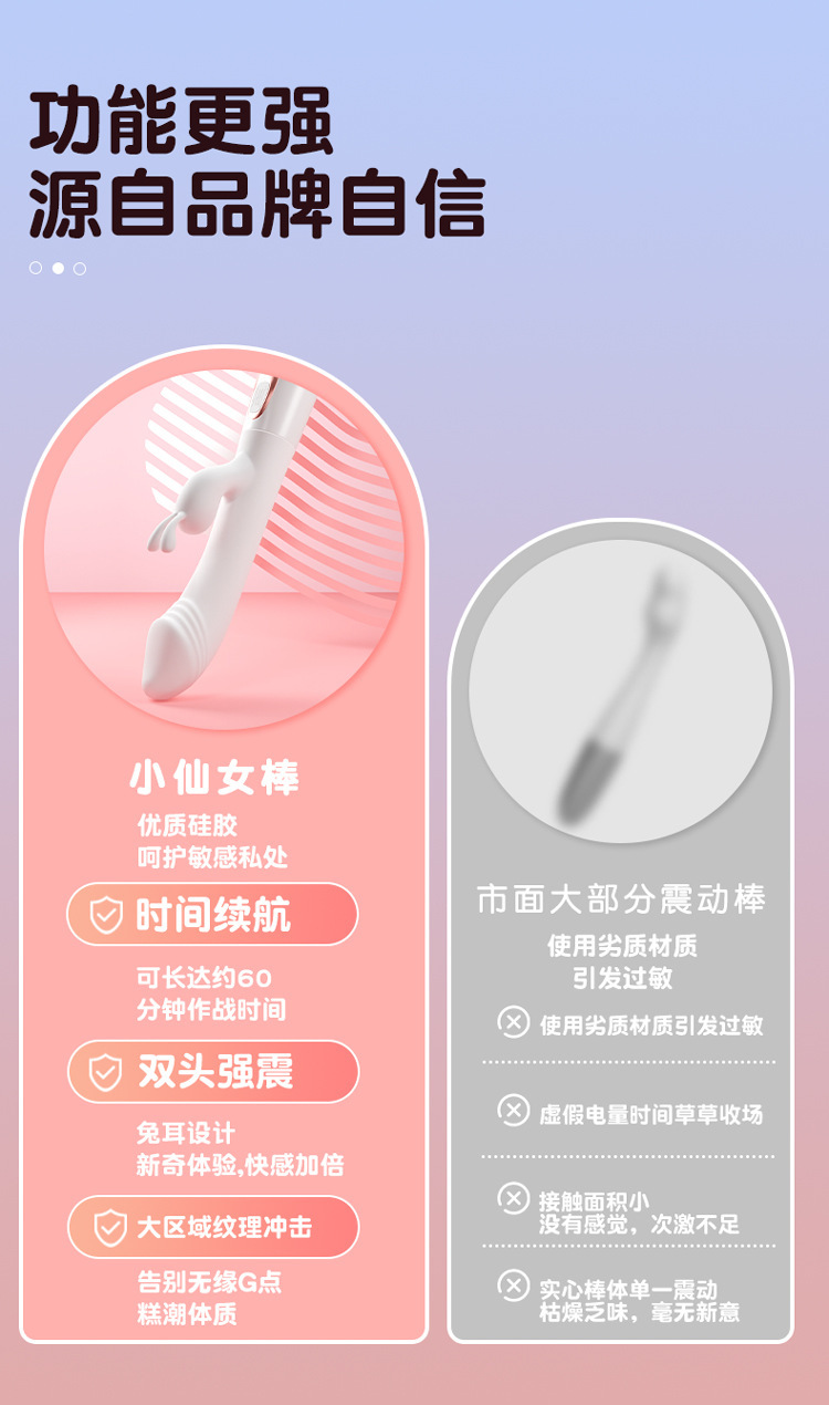 Jiuai Vibrating Silicone Massage Wand for Adults, Rechargeable, Quiet Under 60 dB — detail image 7