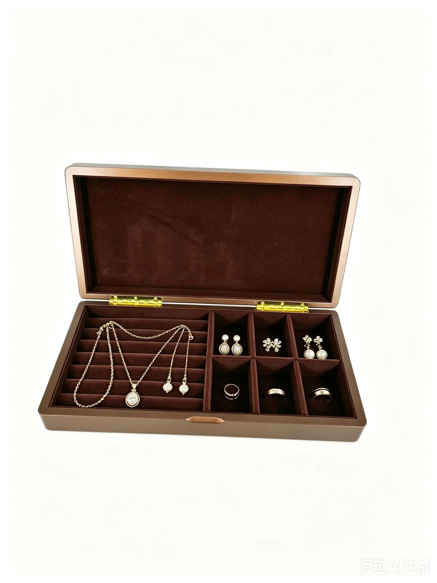 Massivholz-Schmuckschatulle Walnussholz hochwertiges feines Design Goldschmuck Schmuckaufbewahrung kleine Schmuckbox Geburtstagsgeschenk für Damen