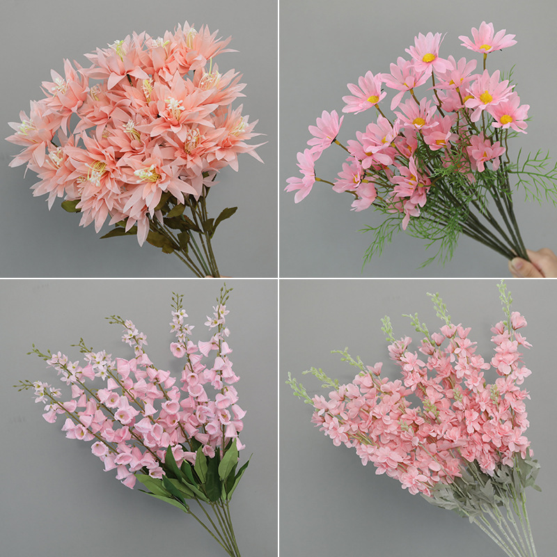 ピンクの造花シーンアレンジメント花の造花ブーケ装飾造花造園アジサイシルクフラワー装飾花|undefined