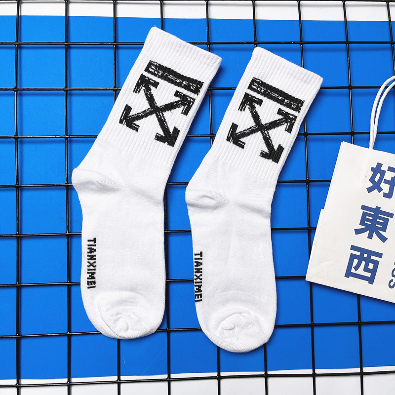 春秋纯棉字母防臭吸汗男士潮流袜诸暨全棉百搭时尚中筒袜子男批发|undefined