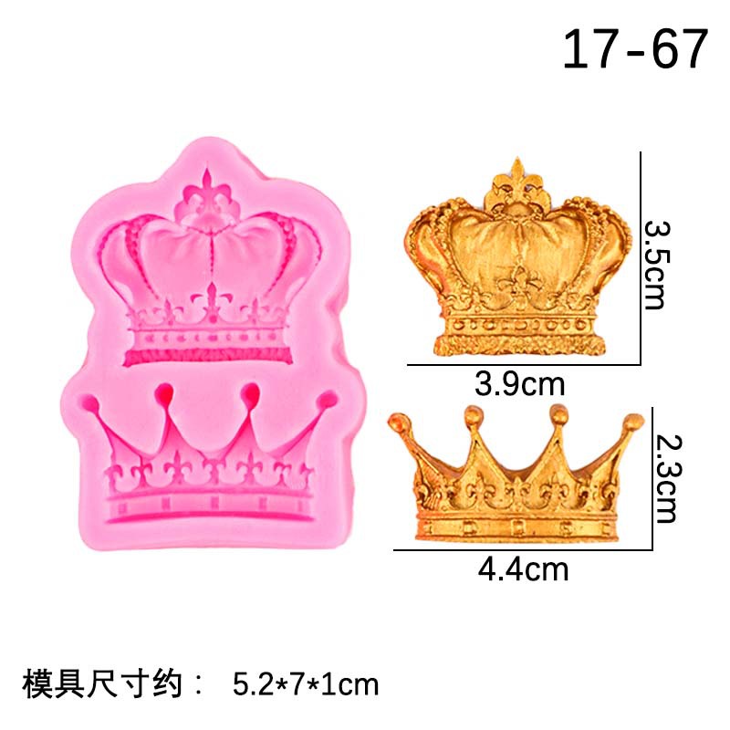 Utensilios para hornear Marco retro europeo Joyería Corona Herramientas de molde de silicona Molde de pastel de fondant Molde de chocolate