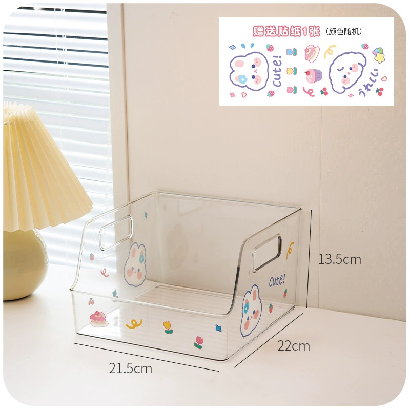 Acrylic transparent book storage box Small students put book shelf desktop desktop desk reconstruction supplies full set