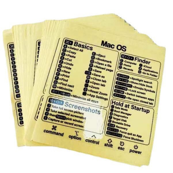Spot Cross-Border Computer Quick-Build Transparent Color Printing Stickers Computer Instruction Stickers Shortcut Key Labels Quick Delivery